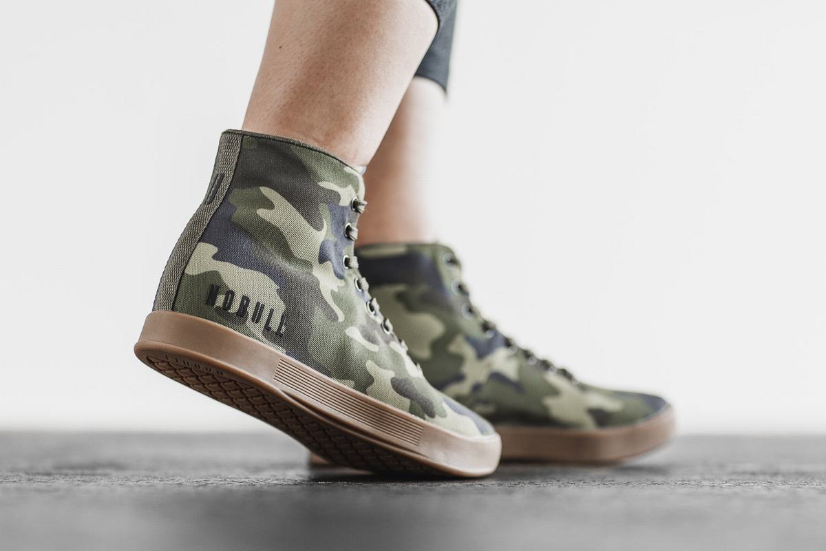 Nobull High-Top Canvas Women's Trainers Camo | Australia (JF9724)